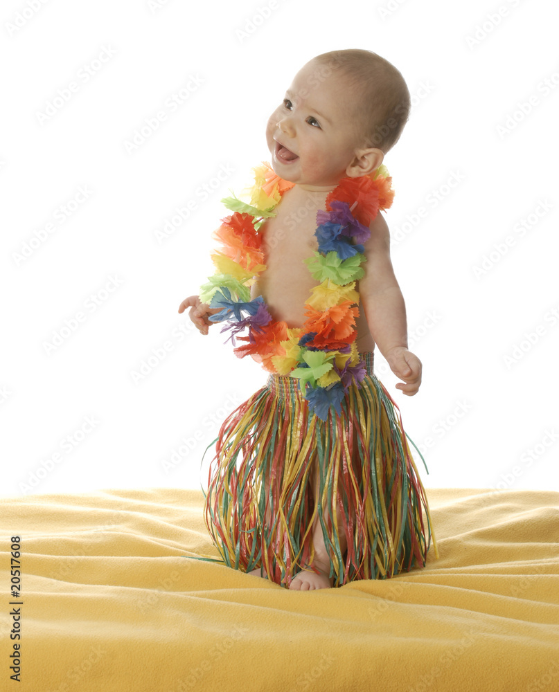 adorable baby hula dancer