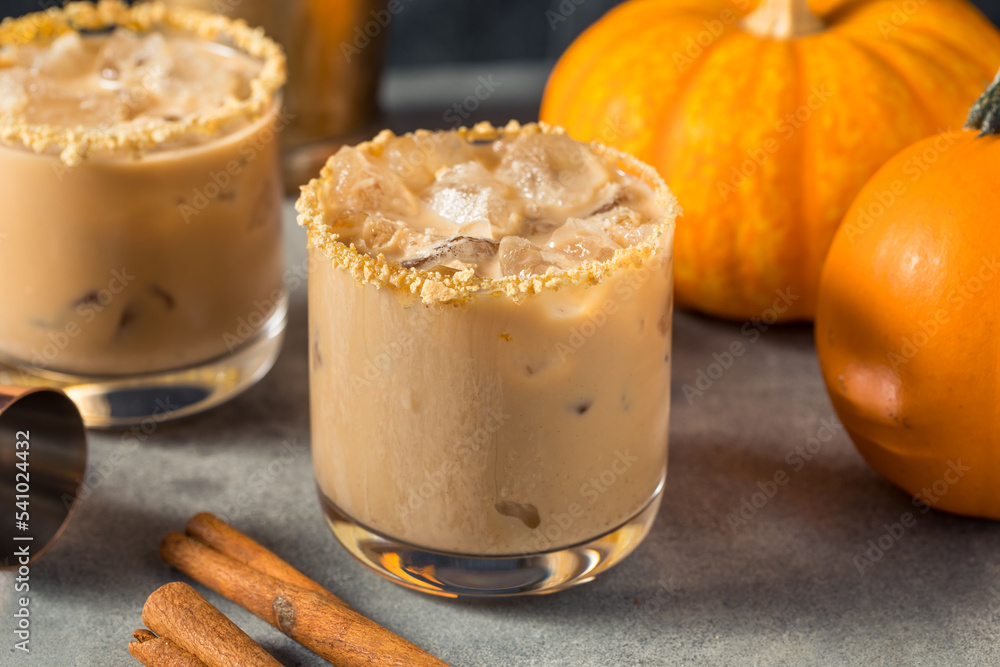 Pumpkin Spice White Russian Cocktail